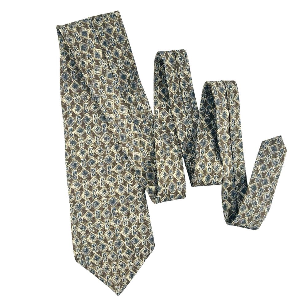 100% Italian Silk Peter Thomas NECKTIE by Superba Tie Geometric USA EUC